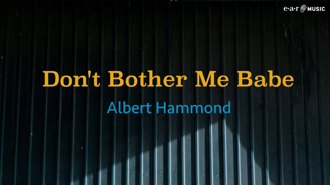 albert hammond dont bother me babe official lyric video new single